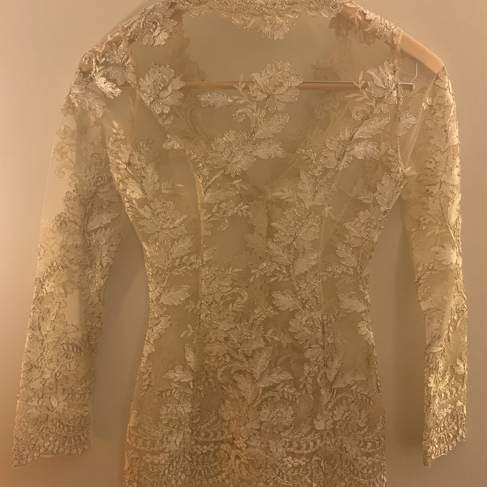 Sheer Embroidered Blazer & Shorts Set